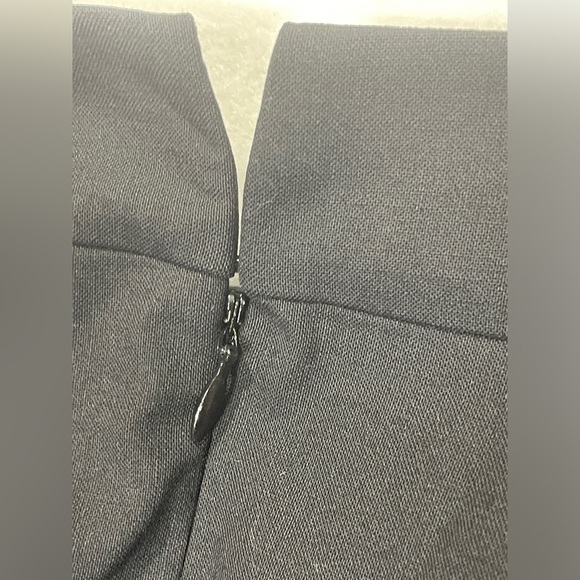 Banana Republic Virgin Wool Italian Fabric Black Cap Sleeve Sheath Dress Size 6 - Picture 7 of 9